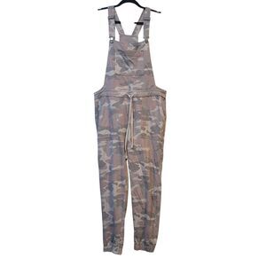 Wallflower Women's Camo Print Jogger Overalls